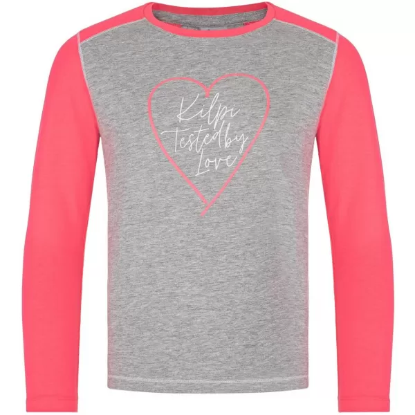  Tricou fetita cu maneca lunga KILPI SONIER-JG SJ0351KI GRI DESCHIS 