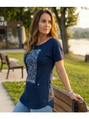 Tricou pentru femei KIXMI ODETTE ALBASTRU INCHIS