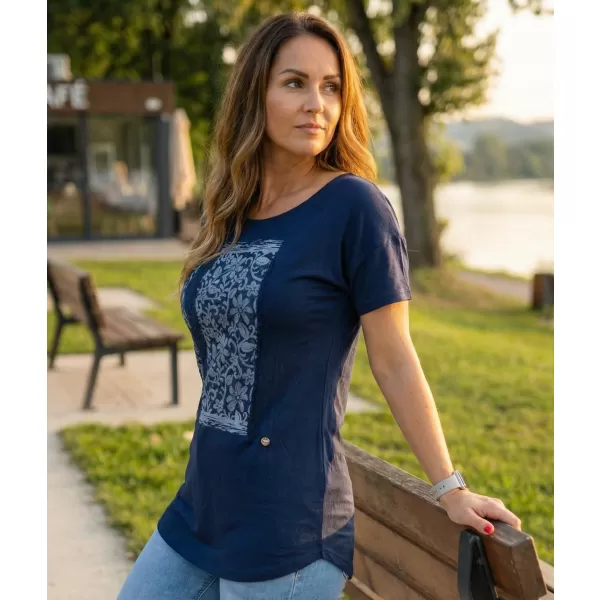  Tricou pentru femei KIXMI ODETTE ALBASTRU INCHIS 