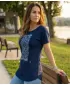 Tricou pentru femei KIXMI ODETTE ALBASTRU INCHIS