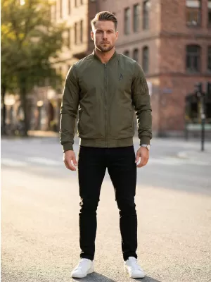 Jachetă bomber pentru bărbați ALTISPORT BYB/ALM002BY045 KAKI