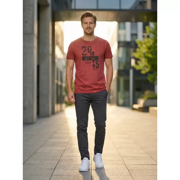 Tricou pentru bărbați KIXMI OMER BURGUNDIA 