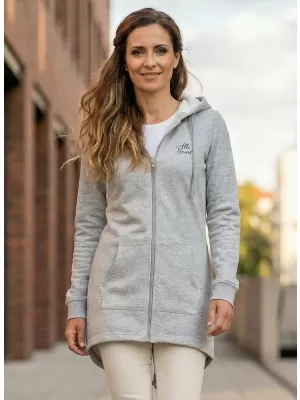 Hanorac prelungit dama ALTISPORT BYB/ALW056BY148 EVIDENȚIERI GRI DESCHIS