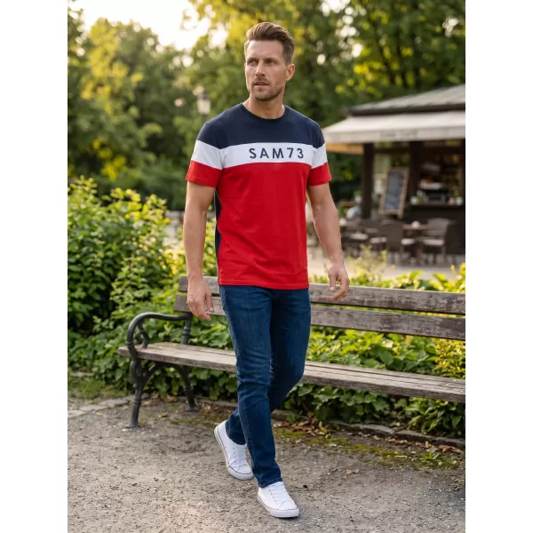  Tricou pentru bărbați SAM 73 KAVIX MT 815 ROŞU 