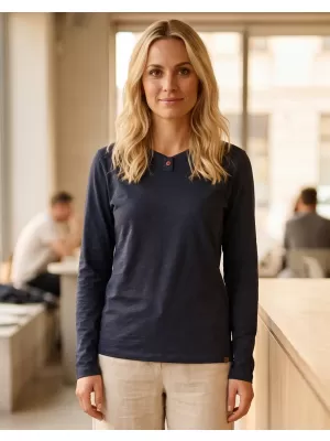 Tricou pentru femei SAM 73 NAIVARA WT 868 ALBASTRU ÎNCHIS
