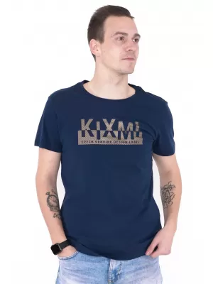 Tricou pentru bărbați KIXMI ORLANDO ALBASTRU INCHIS