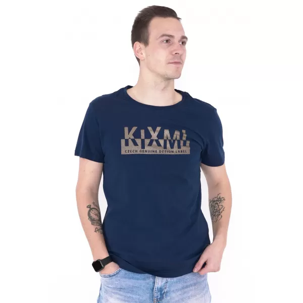  Tricou pentru bărbați KIXMI ORLANDO ALBASTRU INCHIS 