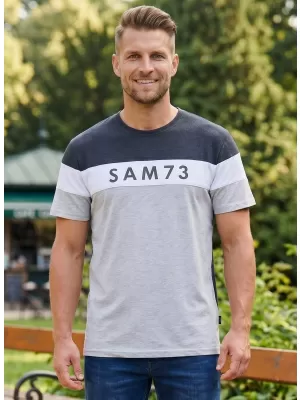 Tricou pentru bărbați SAM 73 KAVIX MT 815 GRI DESCHIS