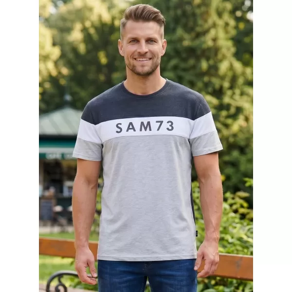  Tricou pentru bărbați SAM 73 KAVIX MT 815 GRI DESCHIS 