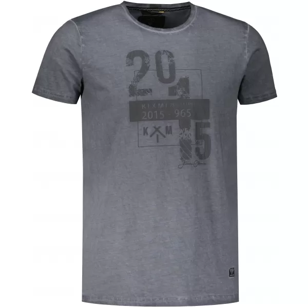  Tricou pentru bărbați KIXMI OMER GRI INCHIS 