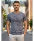 Tricou pentru bărbați KIXMI OMER GRI INCHIS