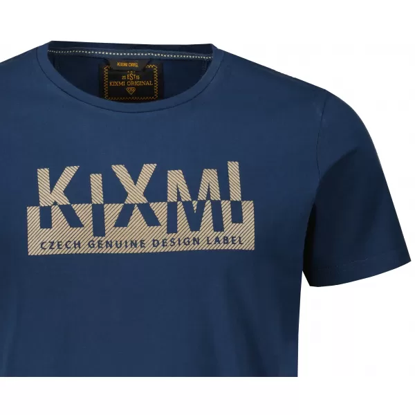  Tricou pentru bărbați KIXMI ORLANDO ALBASTRU INCHIS 