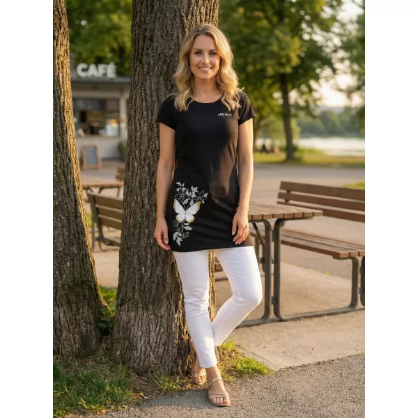  Dámské prodloužené triko ALTISPORT CARRYOVER ALW137AL384 ČERNOZLATÁ 