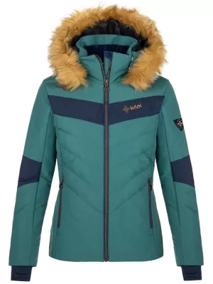Jachetă de schi pentru femei KILPI ALISIA-W SL0111KI VERDE ÎNCHIS