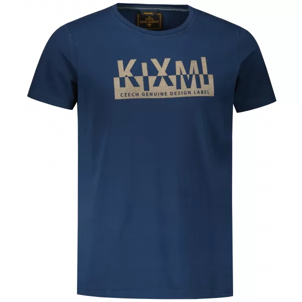  Tricou pentru bărbați KIXMI ORLANDO ALBASTRU INCHIS 