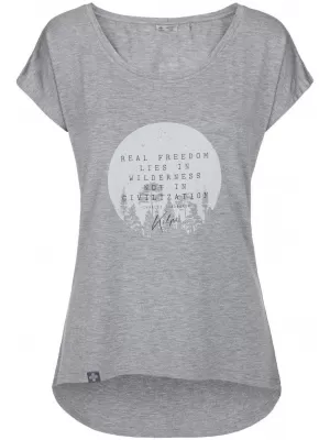 Tricou de damă cu mâneci scurte KILPI ROISIN-W SL0306KI GRI DESCHIS
