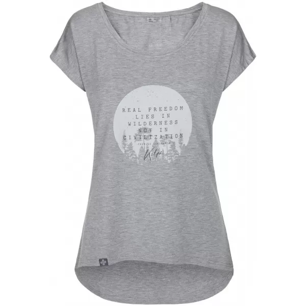  Tricou de damă cu mâneci scurte KILPI ROISIN-W SL0306KI GRI DESCHIS 