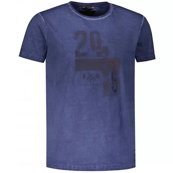  Tricou pentru bărbați KIXMI OMER ALBASTRU INCHIS 