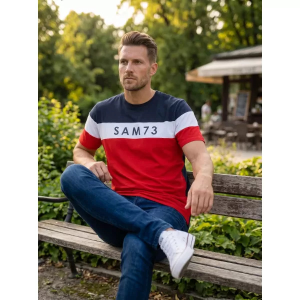  Tricou pentru bărbați SAM 73 KAVIX MT 815 ROŞU 