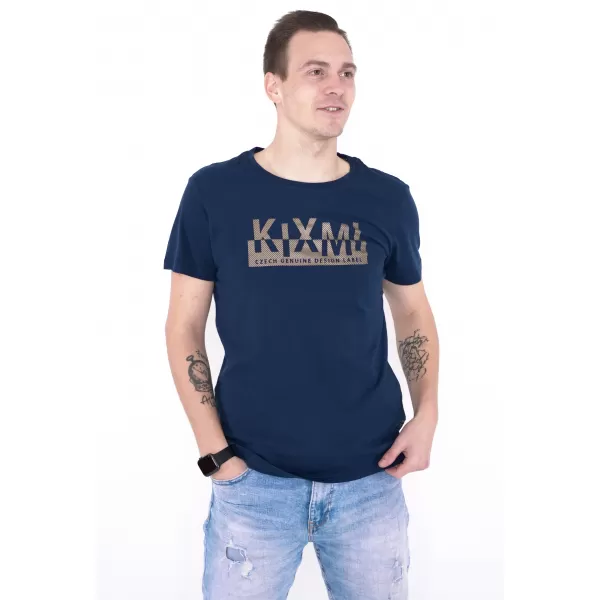  Tricou pentru bărbați KIXMI ORLANDO ALBASTRU INCHIS 