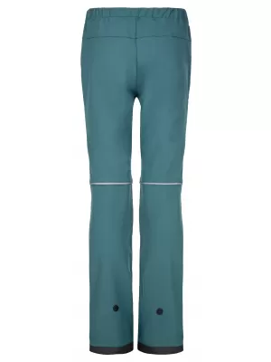 Pantaloni softshell pentru copii KILPI RIZO-J SJ0405KI VERDE ÎNCHIS