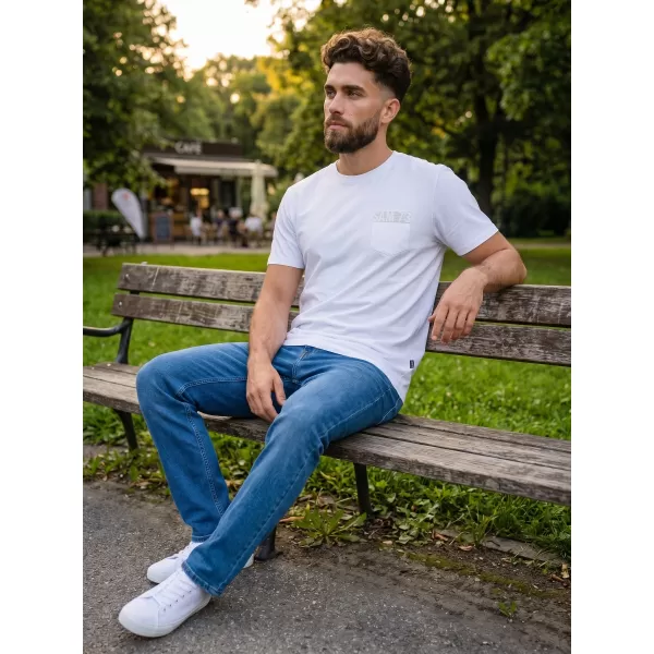  Tricou pentru bărbați SAM 73 QUARIP MT 812 ALB 