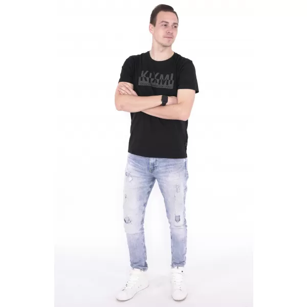  Tricou pentru bărbați KIXMI ORLANDO NEGRU 