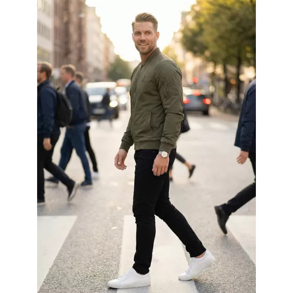  Jachetă bomber pentru bărbați ALTISPORT BYB/ALM002BY045 KAKI 