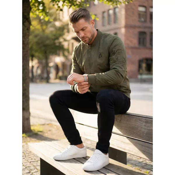  Jachetă bomber pentru bărbați ALTISPORT BYB/ALM002BY045 KAKI 