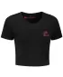 Tricou crop top dama ALTISPORT BYB/ALW056BY042 NEGRU ROZ