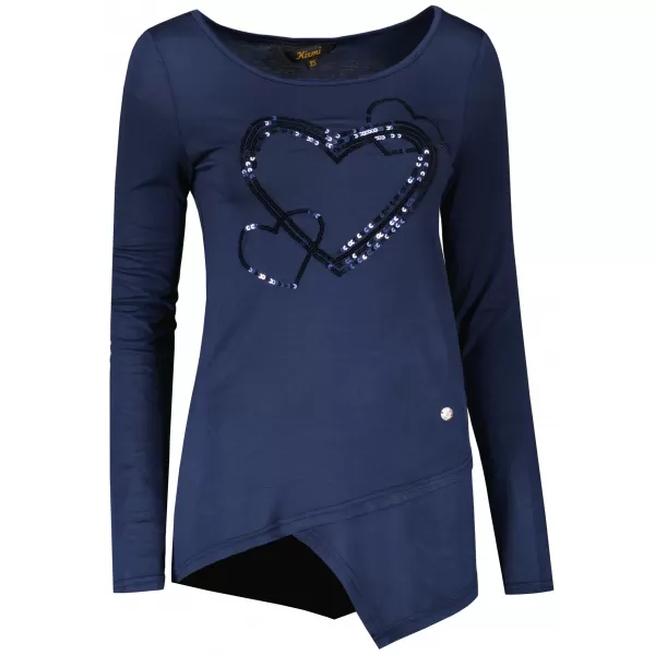  Tricou pentru femei KIXMI ORIANA ALBASTRU INCHIS 