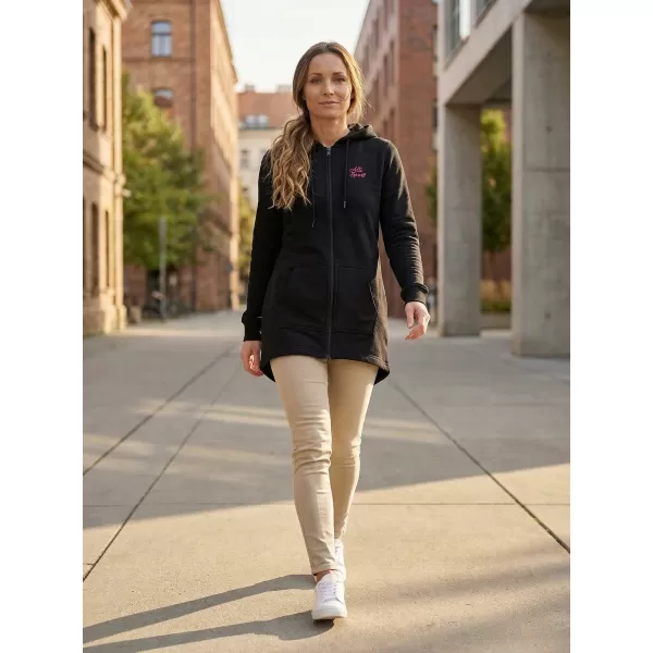  Hanorac prelungit dama ALTISPORT BYB/ALW056BY148 NEGRU ROZ 
