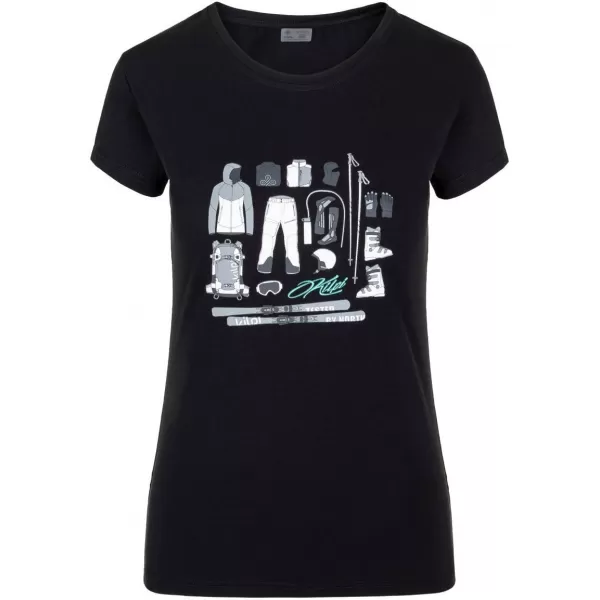  Tricou de damă cu mâneci scurte KILPI TORNES-W SL0303KI NEGRU 