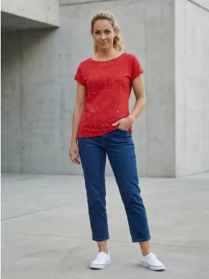 Tricou pentru femei SAM 73 HEQA WT 876 ROŞU