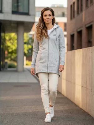 Hanorac prelungit dama ALTISPORT BYB/ALW056BY148 EVIDENȚIERI GRI DESCHIS