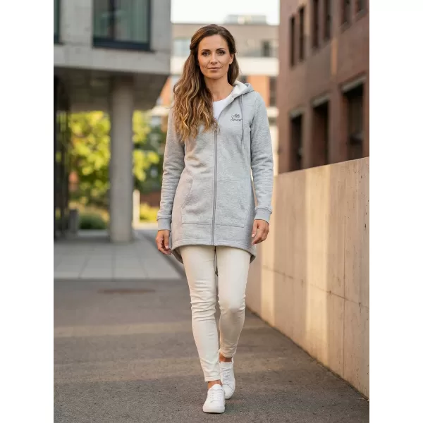  Hanorac prelungit dama ALTISPORT BYB/ALW056BY148 EVIDENȚIERI GRI DESCHIS 