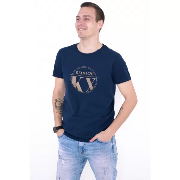  Tricou pentru bărbați KIXMI OCTAVIO ALBASTRU INCHIS 