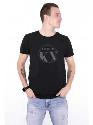 Tricou pentru bărbați KIXMI OCTAVIO NEGRU