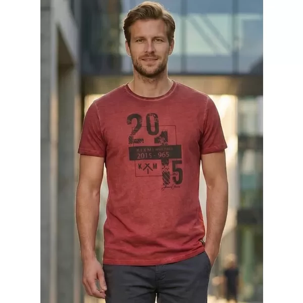  Tricou pentru bărbați KIXMI OMER BURGUNDIA 