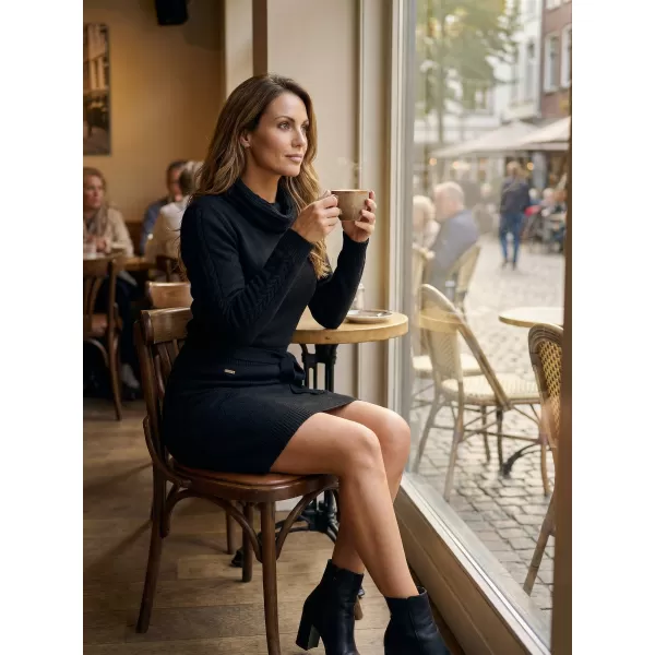  Rochie KIXMI OLIVIA NEGRU 