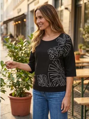 Hanorac de dama KIXMI ORCHID NEGRU