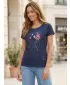 Tricou pentru femei KIXMI ONELLA ALBASTRU INCHIS
