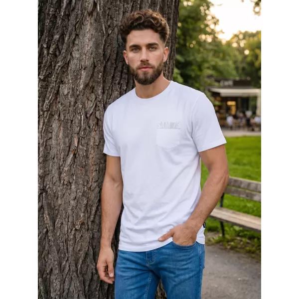  Tricou pentru bărbați SAM 73 QUARIP MT 812 ALB 