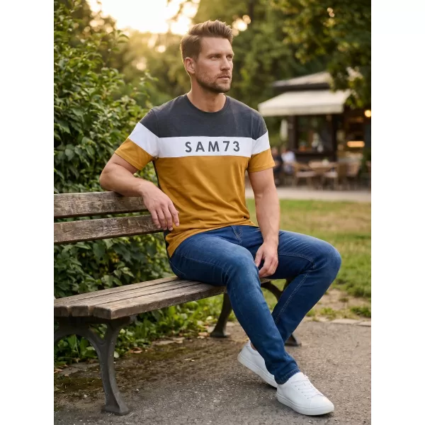  Tricou pentru bărbați SAM 73 KAVIX MT 815 MARO DESCHIS 