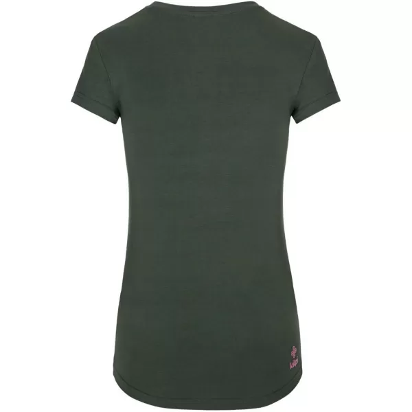  Tricou de damă cu mâneci scurte KILPI TORNES-W SL0303KI VERDE ÎNCHIS 