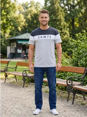 Tricou pentru bărbați SAM 73 KAVIX MT 815 GRI DESCHIS