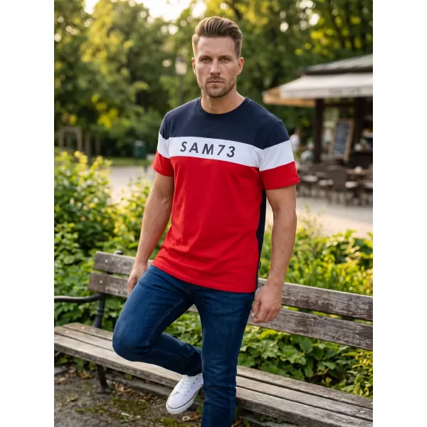  Tricou pentru bărbați SAM 73 KAVIX MT 815 ROŞU 