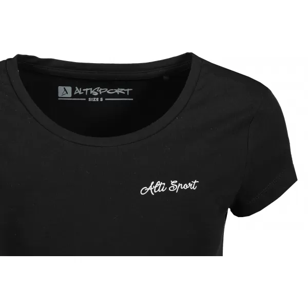  Dámské prodloužené triko ALTISPORT CARRYOVER ALW134AL384 ČERNÁ/SVĚTLE RŮŽOVÁ 
