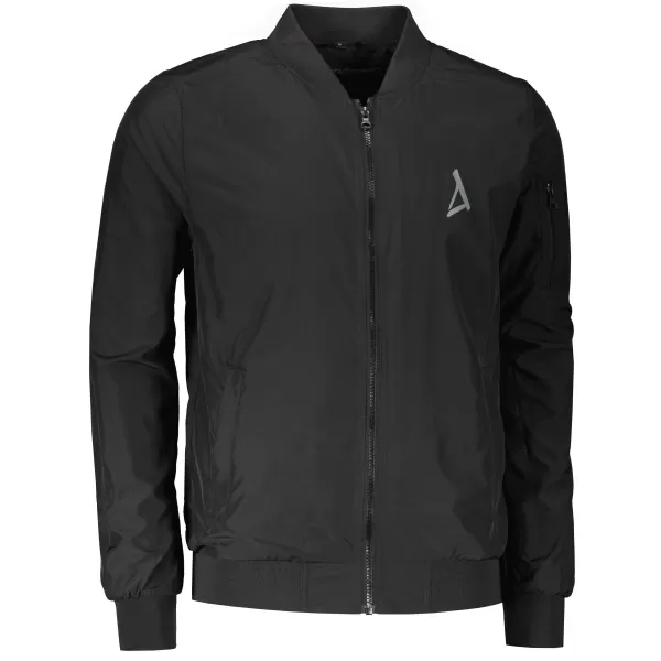  Jachetă bomber pentru bărbați ALTISPORT BYB/ALM002BY045 NEGRU SI ARGINTIU 