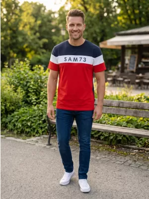 Tricou pentru bărbați SAM 73 KAVIX MT 815 ROŞU